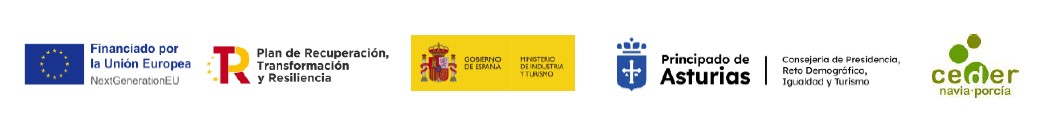 Financiado por la Unión Europea — NextGenerationEU · PRTR · Gobierno de España · Principado de Asturias · CEDER Navia-Porcia